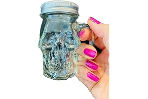 3oz - 90ml Sugar Skull Shot Glass Jar with Top