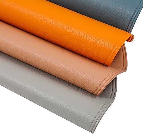 Miniatura 4 de Juego de 6 manteles individuales, manteles individuales de 15 pulgadas, manteles individuales redondos de piel sintética, mantel de vinilo de doble