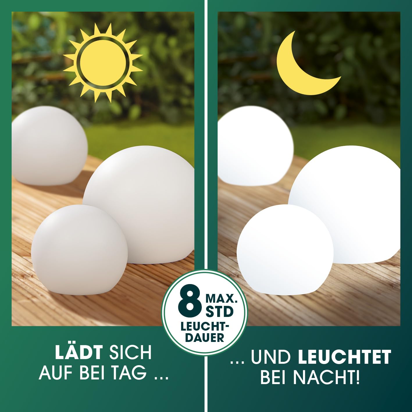 EASYmaxx Lampa solarna LED ze zmianą kolorów | dekoracyjna lampa ogrodowa z oświetleniem LED | piękne efekty świetlne z czujnikiem światła dziennego, do użytku wewnątrz i na zewnątrz, dekoracja