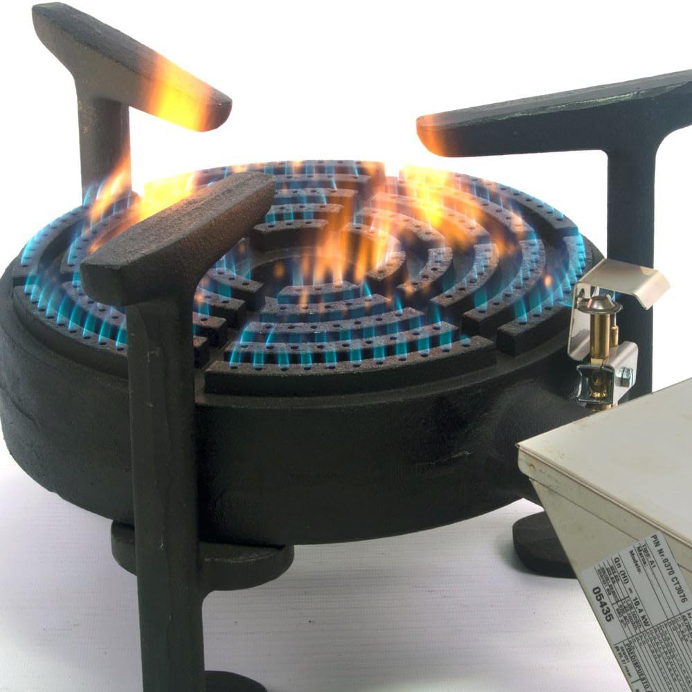 MBH - Paellera a gas industriale 1 bruciatore per alberghiera. Cucina fornello professionale speciale per paelle, pentole e wok - MADE IN SPAIN