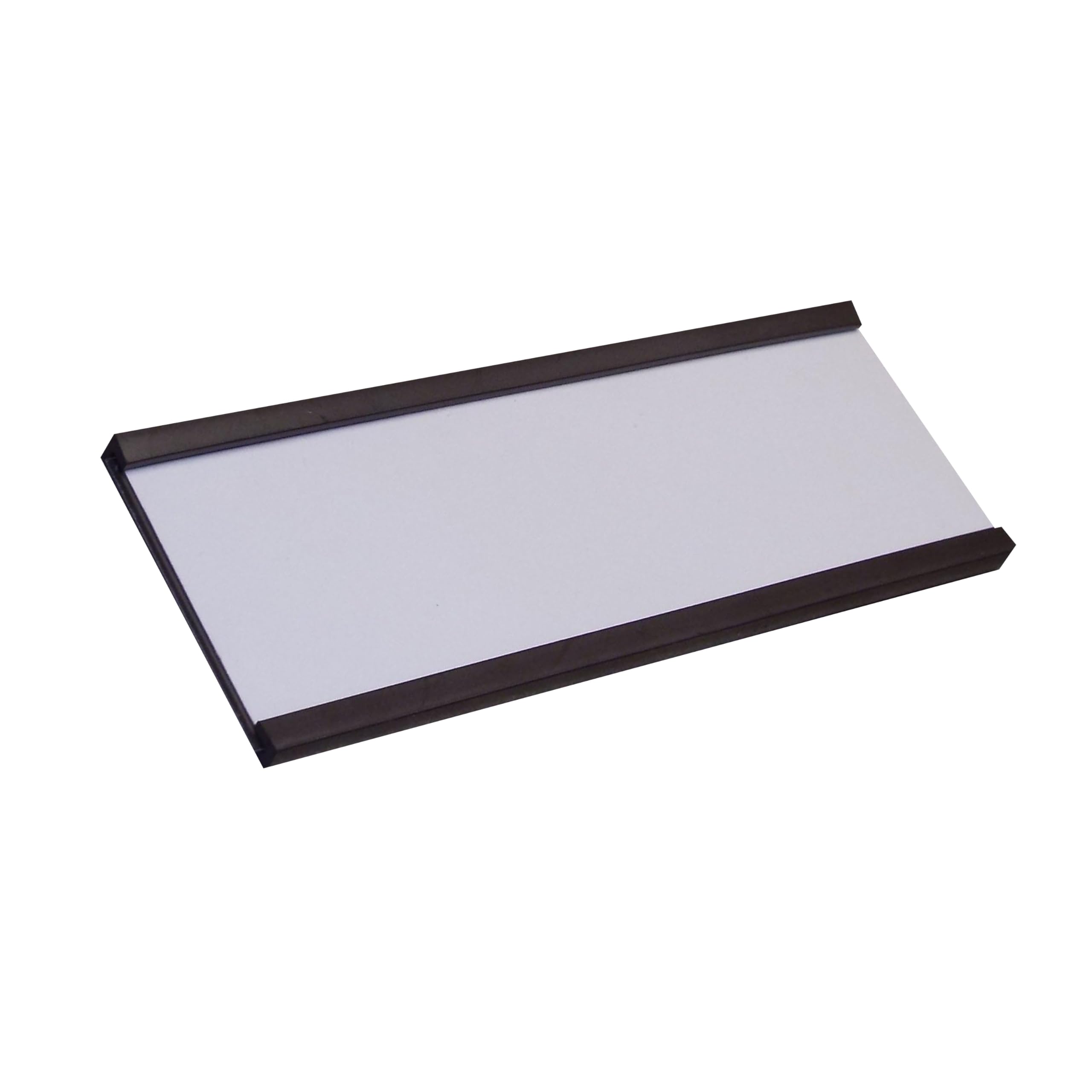 Magnetic Label Holders 30mm High x 70mm Long with Paper Inserts and Plastic Protectors, Metal Label Holder, Magnetic Labels, Large Labels for Storage Boxes - Pack of 100