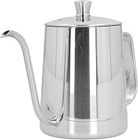 Vista 7 de Hervidor de café de acero inoxidable 304 de 20.3 fl oz vierte sobre la olla de café para el hogar cocina cafetera jarras