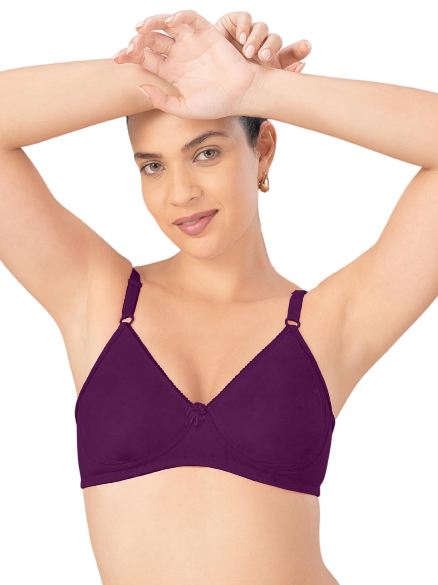 lovable Bra for Women's Cotton Non-Padded Seamless Brassiere Side Support Shaper Everyday Use T-Shirt Bra for Girls - Classic-picture-11
