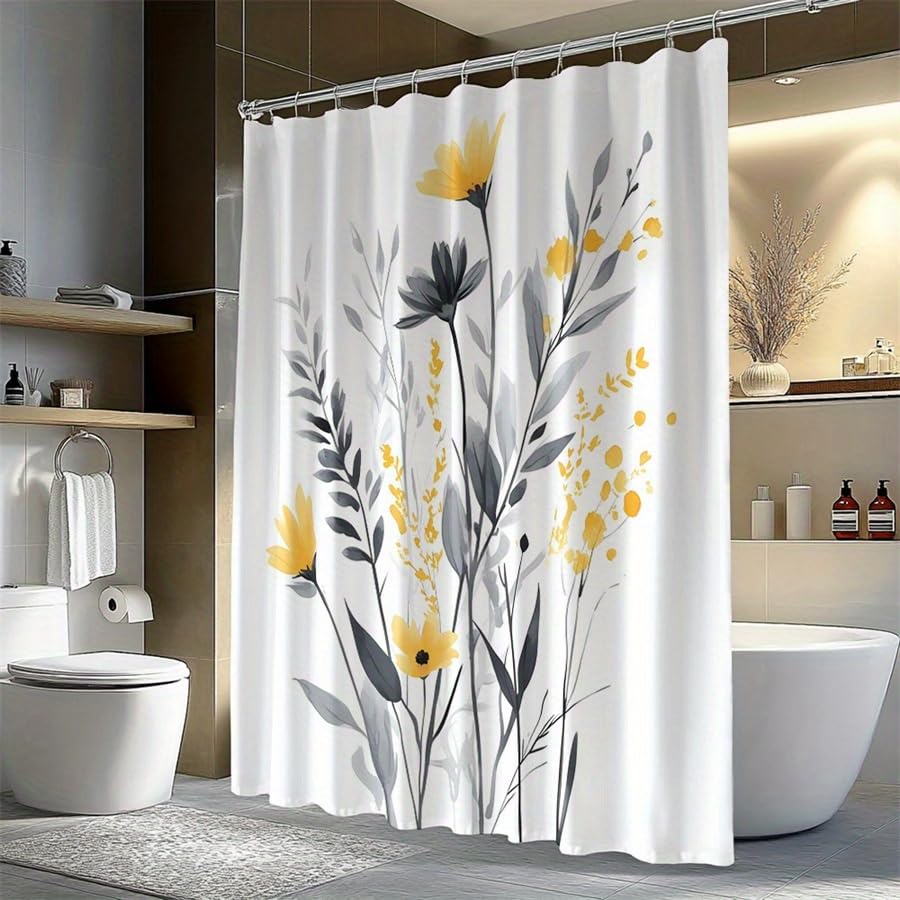 Rideau de douche fleurs jaunes pour illuminer votre intérieur - 4