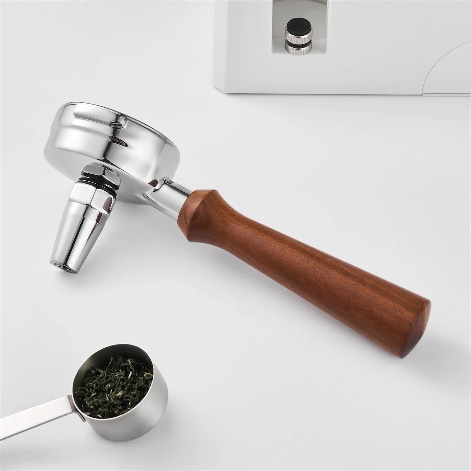 Porte-filtre Pour Machine À Café, Avec Manche En Bois Et Costume, Panier Filtrant De 58mm