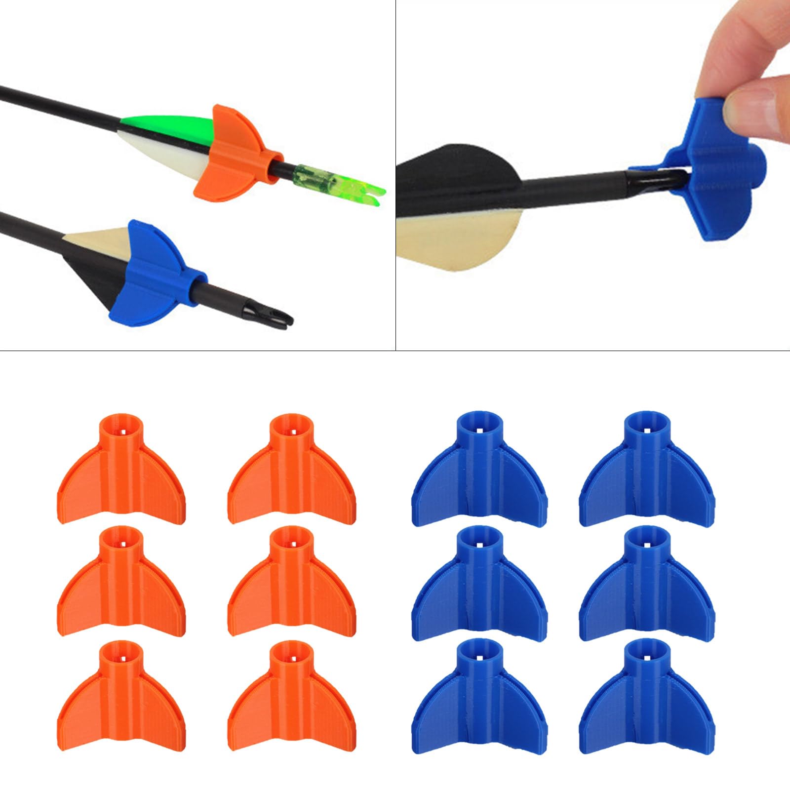 YYYEYUAN 6Pcs Arrows Fletching Protective Inserts Protective Sleeve Archerys Bows Fletchs