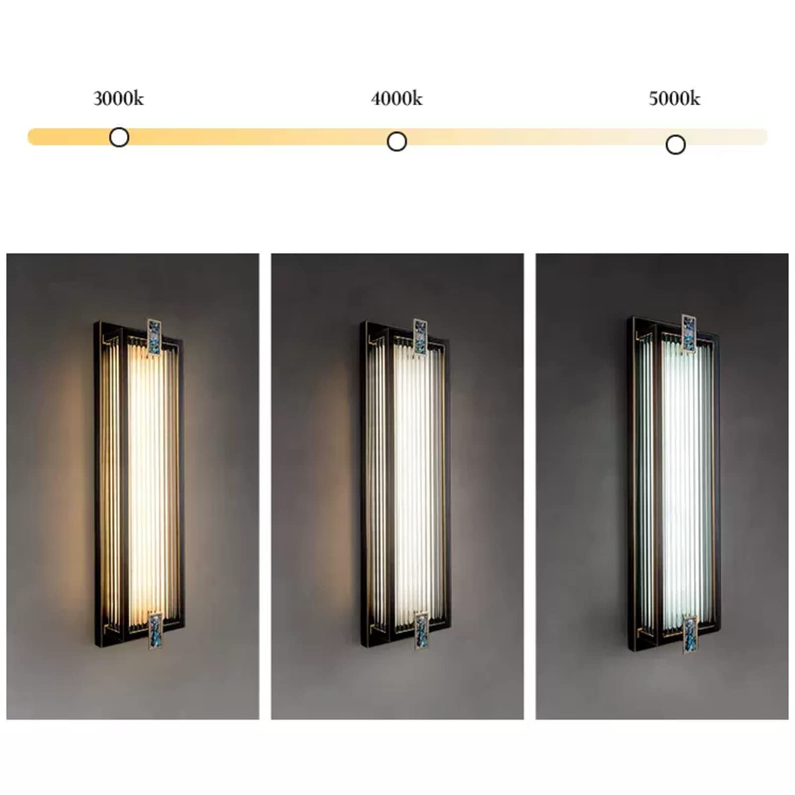 Lámpara de Pared Nueva lámpara de Pared de Fondo Chino, lámpara de Pared de Cobre Lleno de Entrada de Escalera Zen de Estilo Chino Luz de Pared
