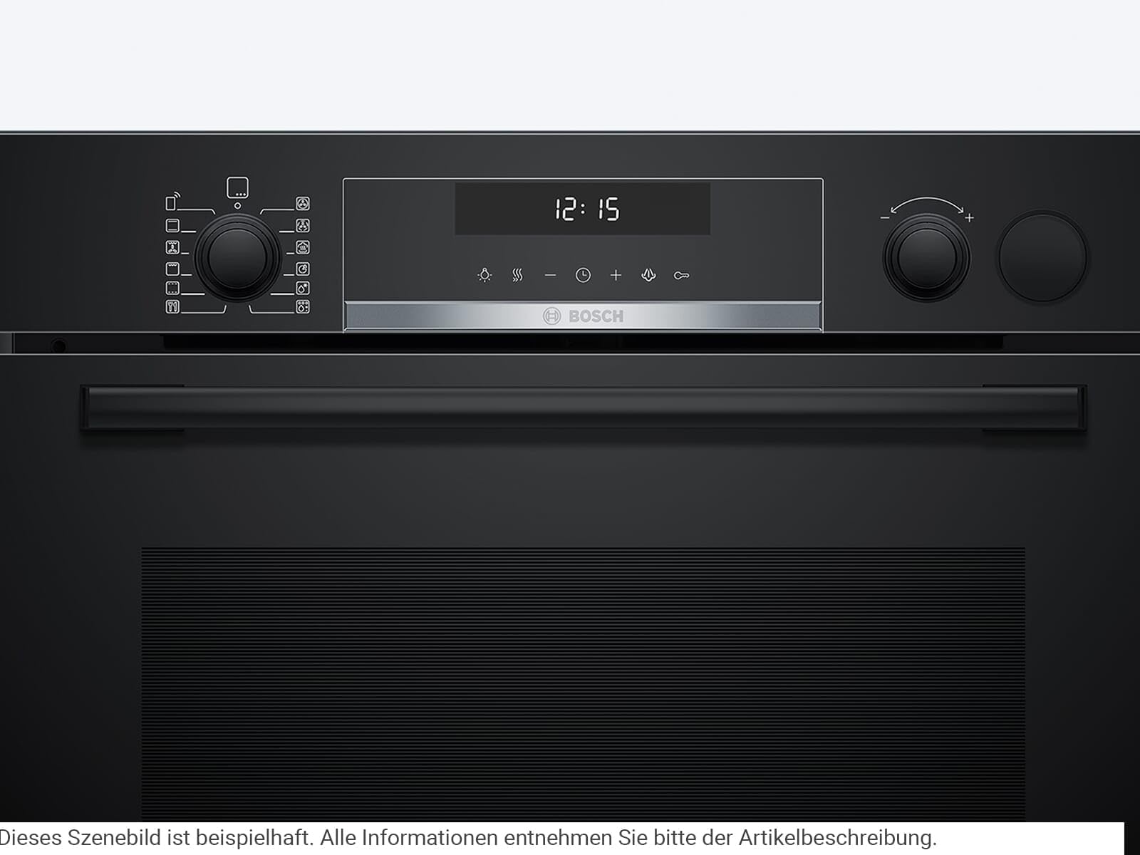Bosch HRG578CB7, Serie 6, Smarter Einbau-Backofen mit Dampfunterstützung 60 x 60 cm, Made in Germany, Pyrolyse, Bratenthermometer, Air Fry Funktion, 3D-Heißluftfunktion, Soft Close, Backofenassistent
