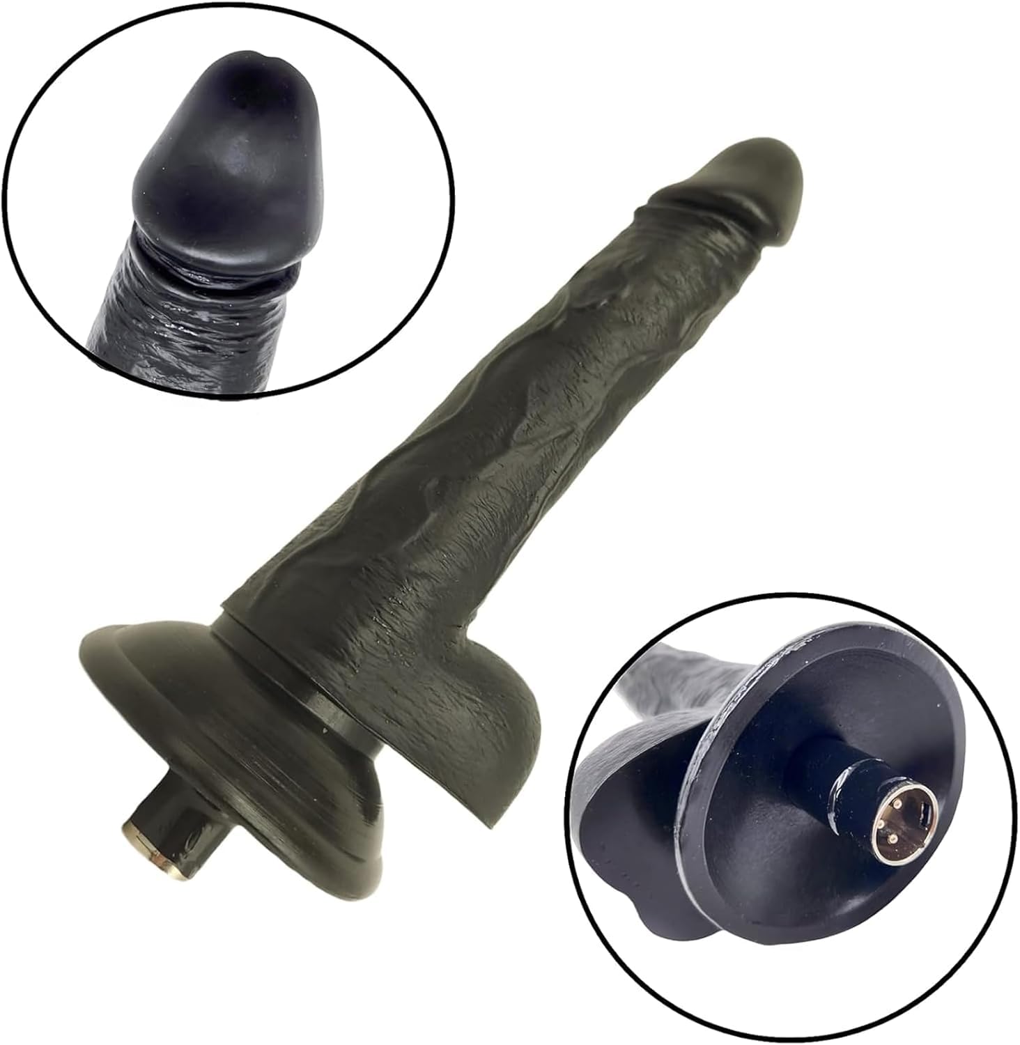 Máquina Sexual Automática Conector 3XLR de Empuje Pene 3xlr Extensión Consoladores Juguete Sexual para Adultos Sex Machine Ajustables para Masaje Vaginal, Anal y Masturbación, 20cm