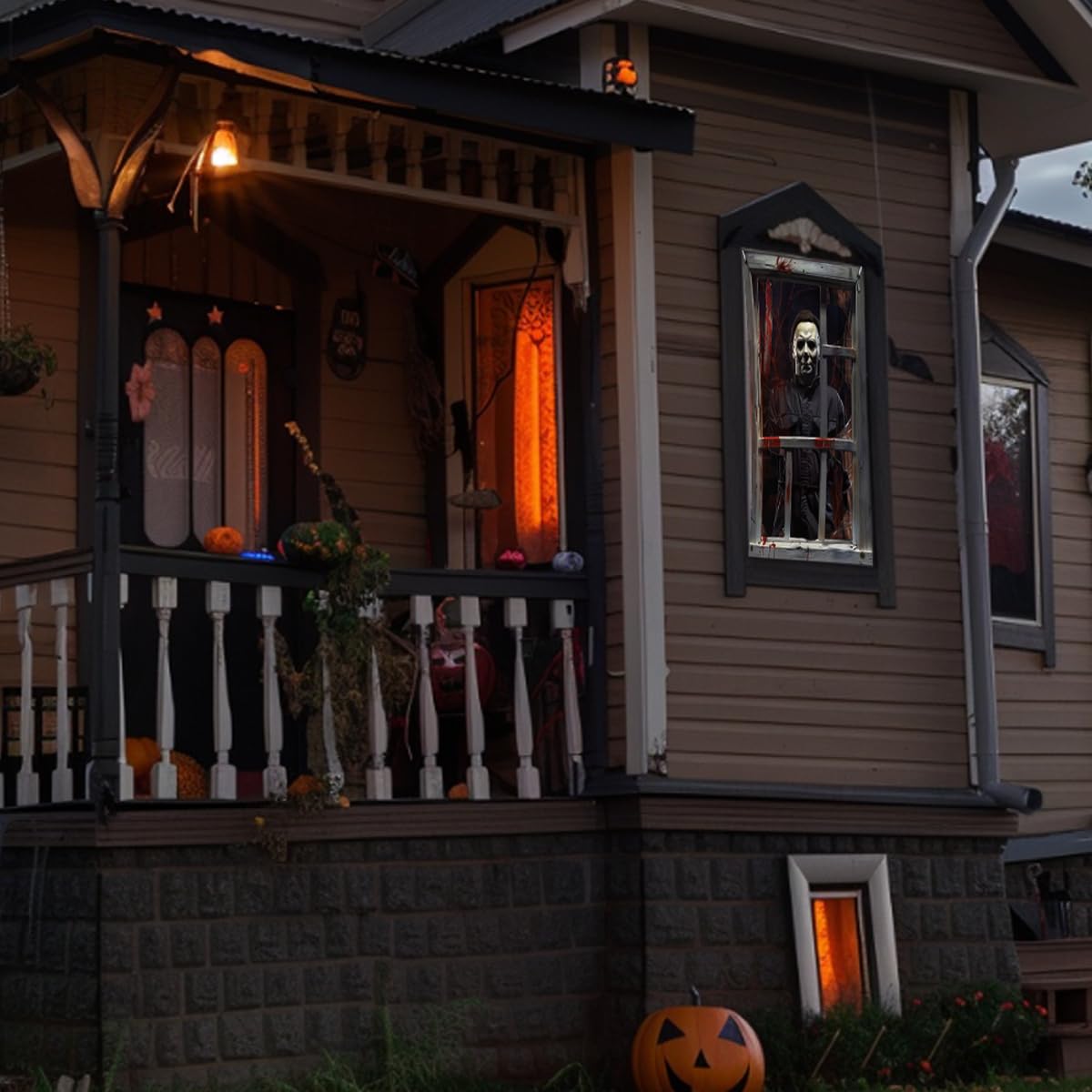 Recailly Halloween-Geistervorhänge, Dekoration, 2 Stück, Fenster-Silhouetten, Horror-Fensterabdeckung für kleine Mädchen und Jungen Recailly Halloween-Geistervorhänge, Dekoration, 2 Stück, Fenster-Silhouetten, Horror-Fensterabdeckung für kleine Mädchen und Jungen