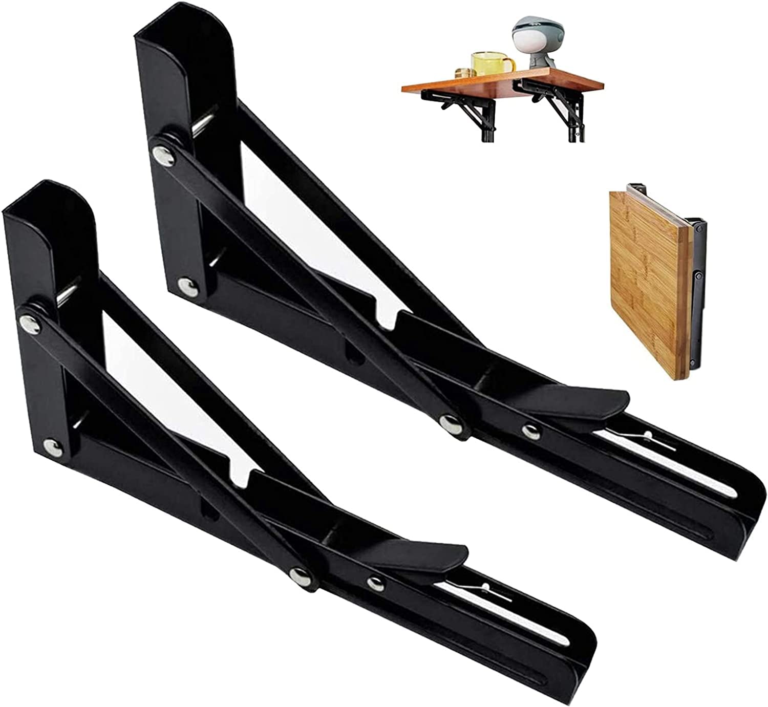 CASSARINA Folding Shelf Brackets Black, [1 Pair] L Shape Right Angle Corner Support, Metal Iron Wall Shelf Shelving 30cm, Put in The Corner, Decorate The Living Environment (20 Cm) (B0BZWK697M) Amazon Price History, Amazon Price Tracker