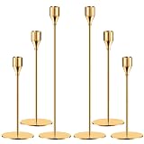 Kerzenst&auml;nder Gold, Kerzenhalter Gold, Kerzenst&auml;nder Stabkerzen 6 Pack Candle Holder f&uuml;r Party Geburtstag Abendessen Vintage Deko