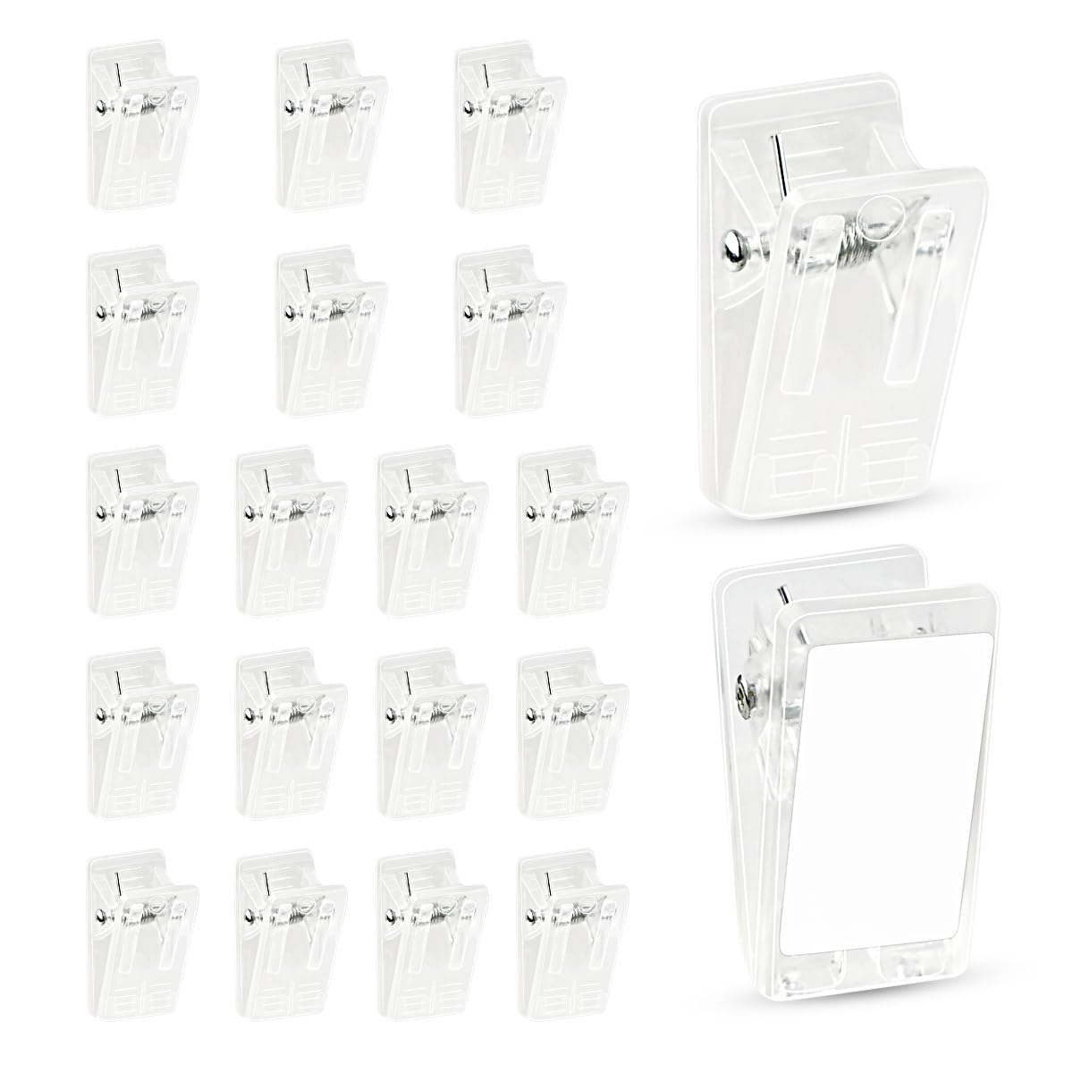 20 Pieces Self Adhesive Clips for Photo Sticky Clips for Wall Tapestry Wall Hanging Clips Sticky Spring Clips for Office Home Clear Plastic Sticky Clip for Poster Paper Self-Adhesive Clips for Hanging