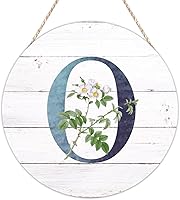 Vista 62 de Welcome Sign for Wall Initial Letter C Blue Round Wood Signs Monogram White Floral Wood Plaque Fresh Flowers 12in Mid Century Home Wall Decor for