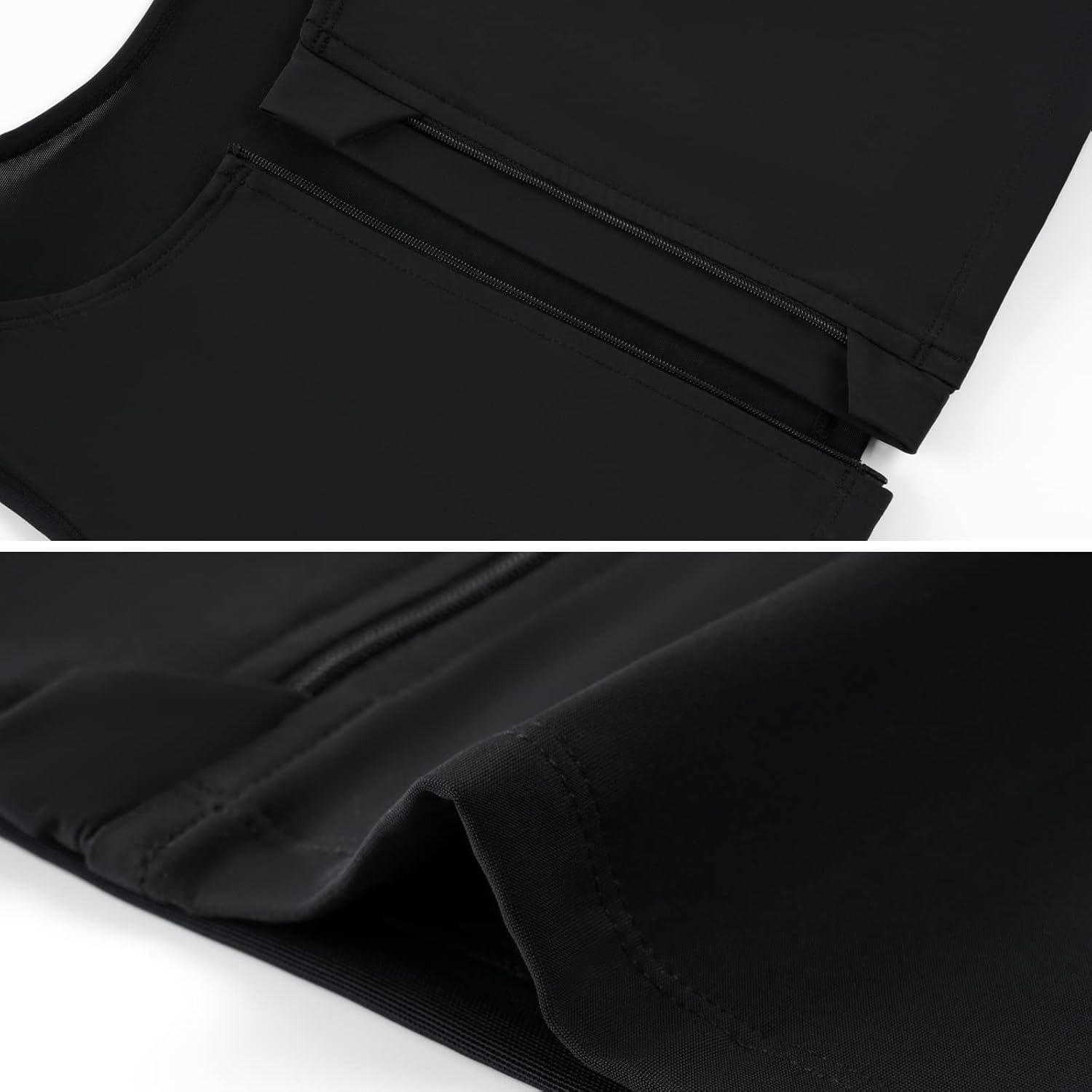 XUJI Transgender FTM Zip Up Breathable Half Chest Binder - Image 5