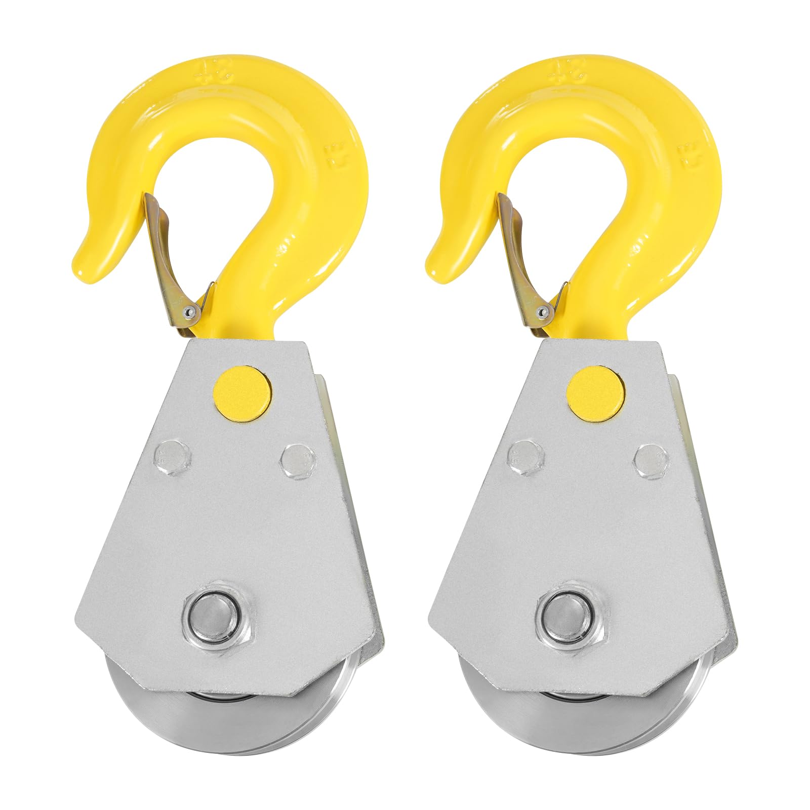 Oiveinya Snatch Block with Hook,3T Wire Rope Snatch Block,Heavy-Duty Pulley Hook,Bearing Pulley Hook for Factories Mines Agriculture