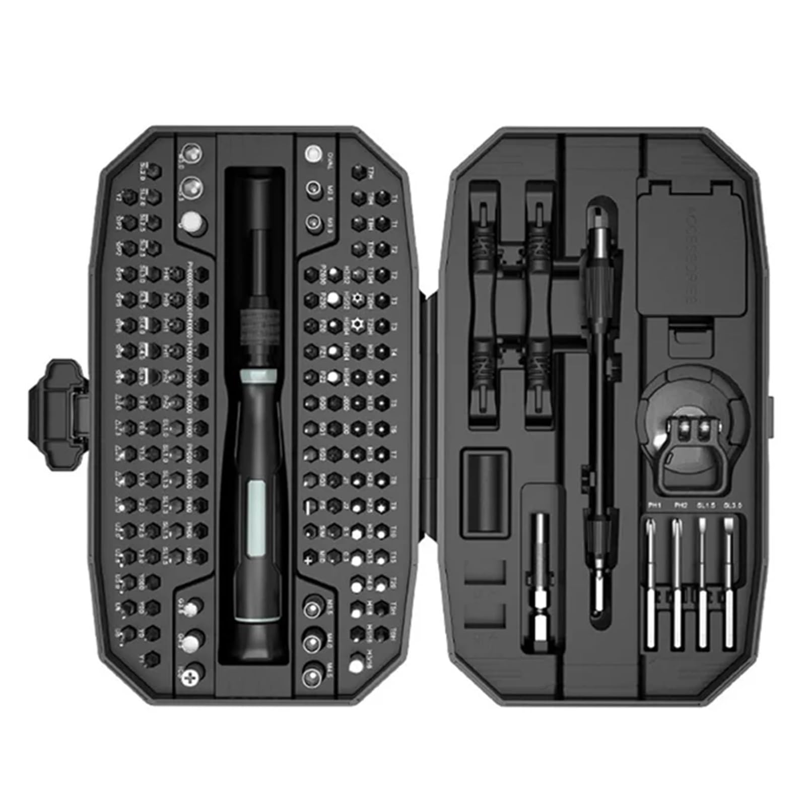 Juego De Llaves Juego De Destornilladores De Precisión 152 En 1, Juego De Destornilladores Magnéticos Pequeños Con Estuche, Kit De Herramientas De Reparación Electrónica For Gafas, PC Y Teléfono(Black