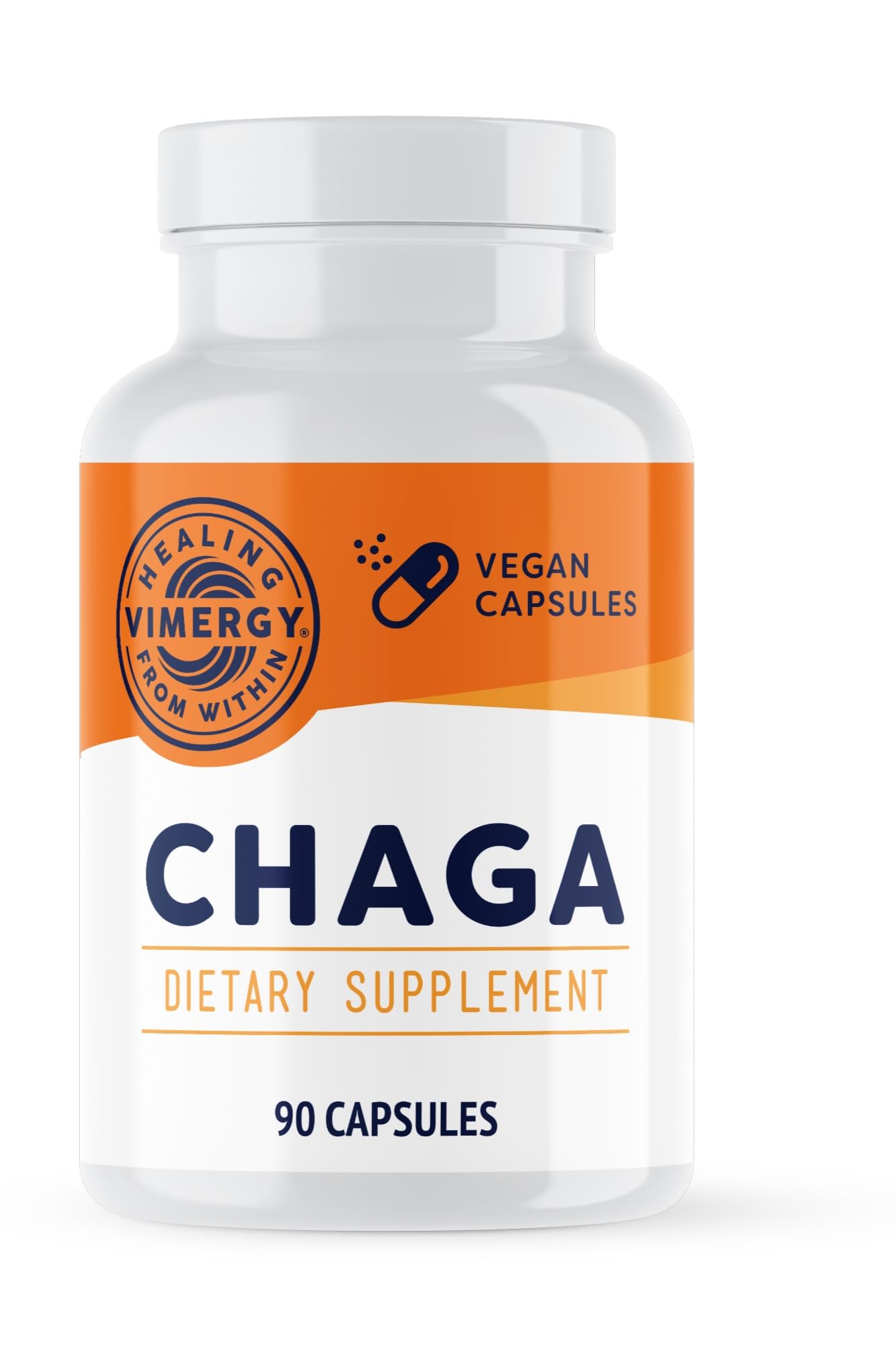 Vimergy Chaga Capsules – Superfood Cellular Support* – Cardiovascular Health Benefits* – Kosher, Vegan, Gluten-Free – 90 Capsules