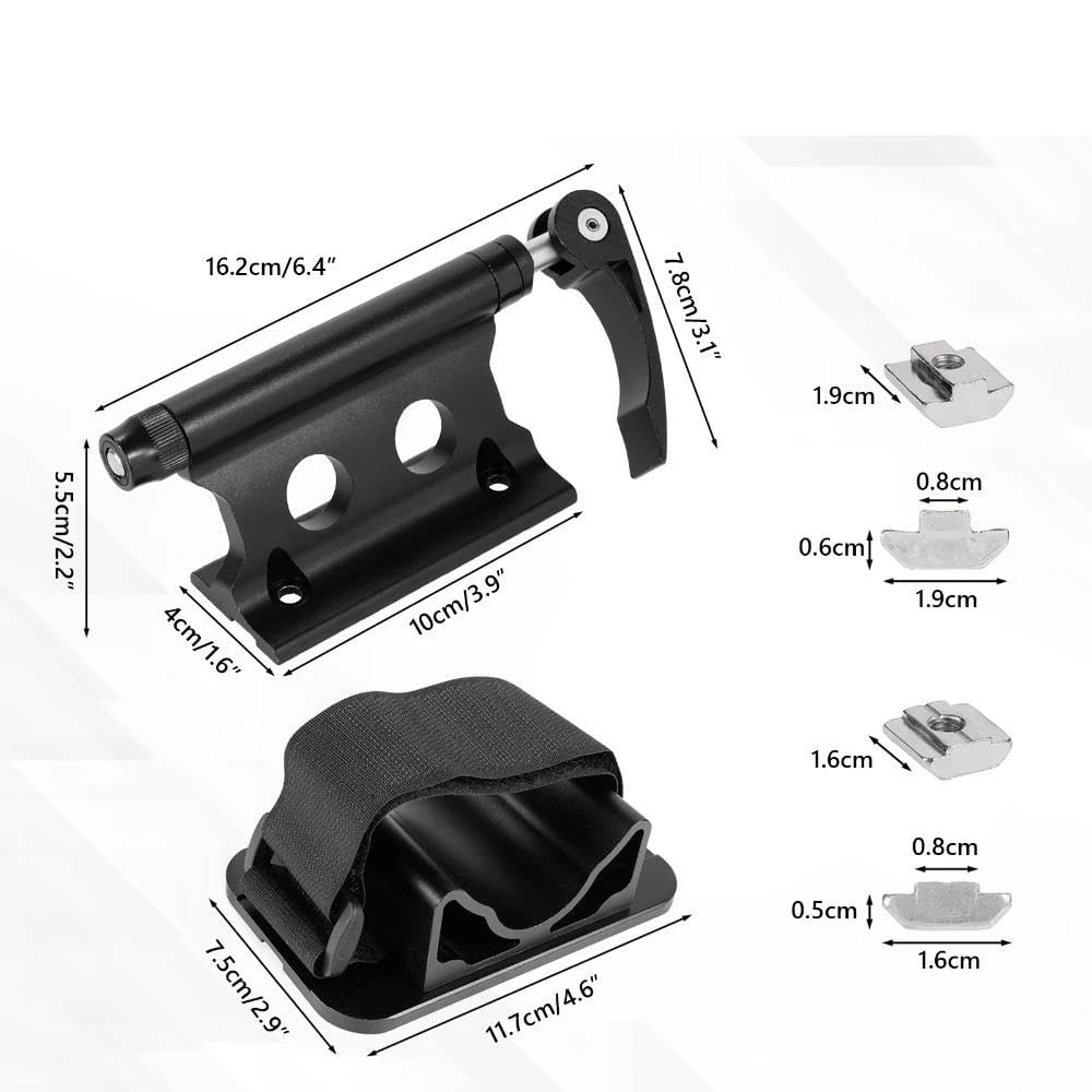 Portaequipajes Techo Juego De Portabicicletas Universal para Horquilla Delantera Y Rueda Trasera, Portabicicletas De Aluminio De Liberación Rápida, Portabicicletas De Techo