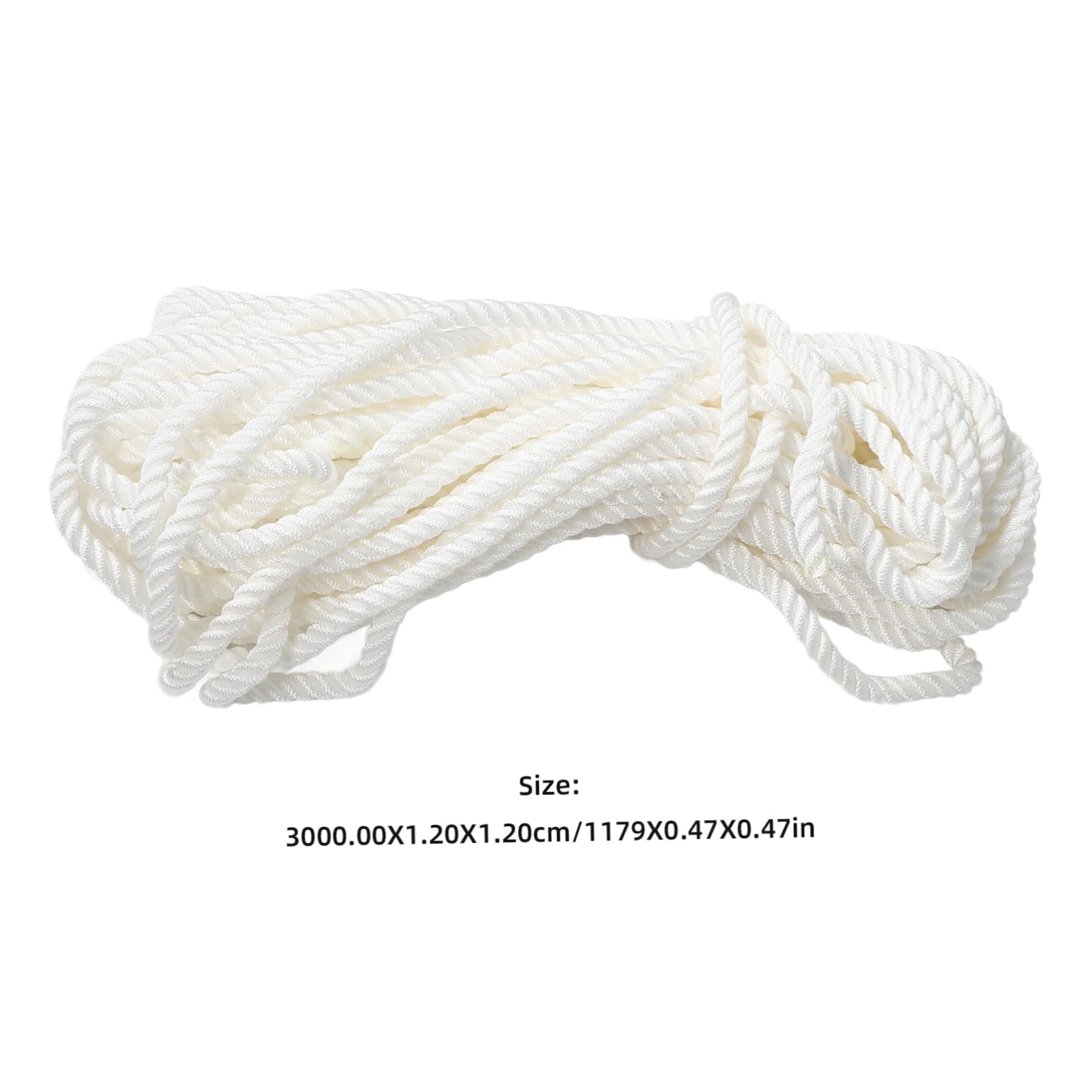 Corde D’ en Nylon Blanc 12mm pour Bateau, Ligne D’ancrage Stable, Résistante au Milieu Marin, et Quai