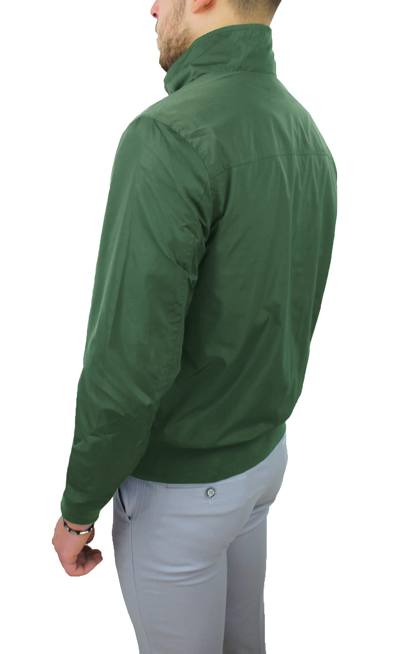 Evoga Giubbotto Giacca Uomo Codice Articolo 392115 Primavera Estate Slim Fit Tecnico Impermeabile Cerniera Manica Lunga Tasche Laterali con Zip Foderato Interno