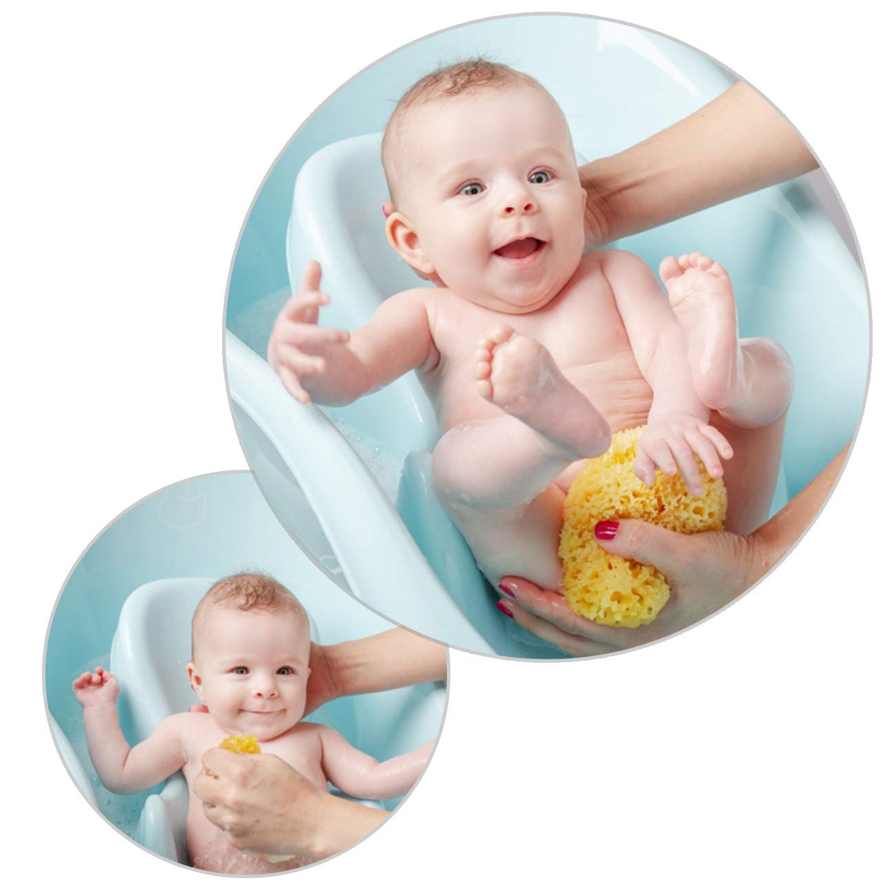 Bañera para bebé con reductor integrado. gris gris Talla:+ Pied + Tuyau