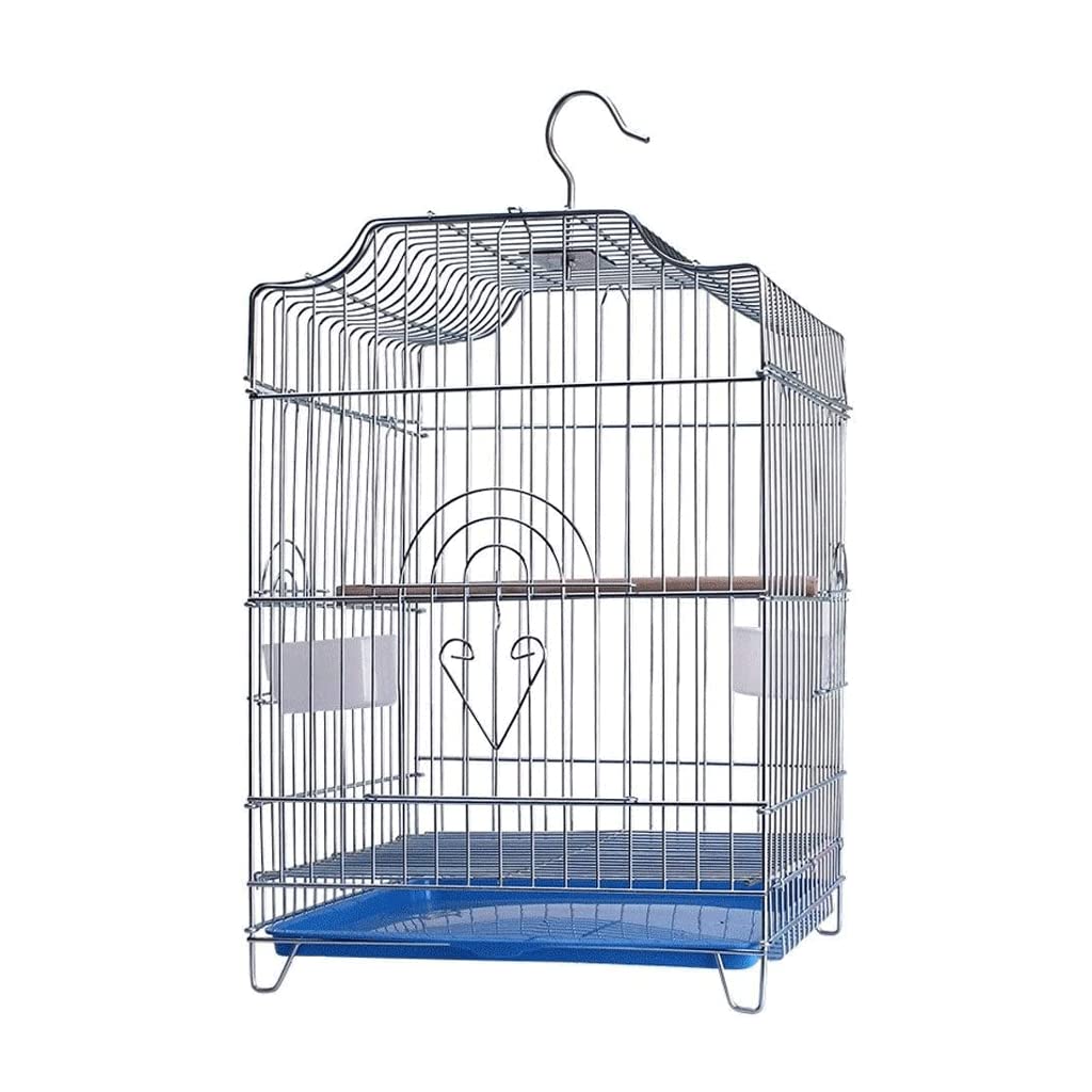 HTTGDGDH Wrought Iron Birdcages Durable Bird Cage Portable Bird House Carrier Square Bird House Simple Retro Bird Cages For Garden,