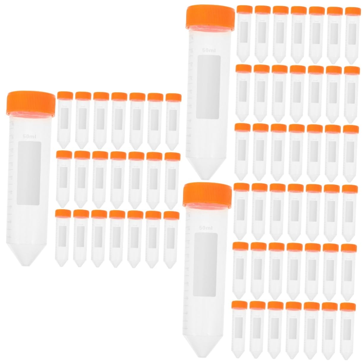 GLEAVI 75pièces Tubes à Centrifuger Avec Bouchons Vissant Étanches Pour Échantillons De Laboratoire Conique Et