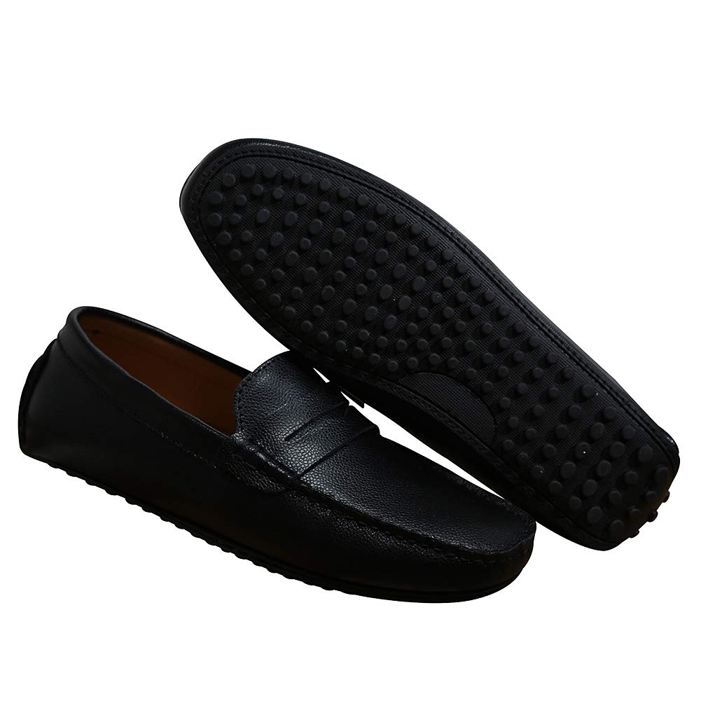 Uomo Ecopelle Elegante Fibbia Mocassino Pantofole Penny Loafers