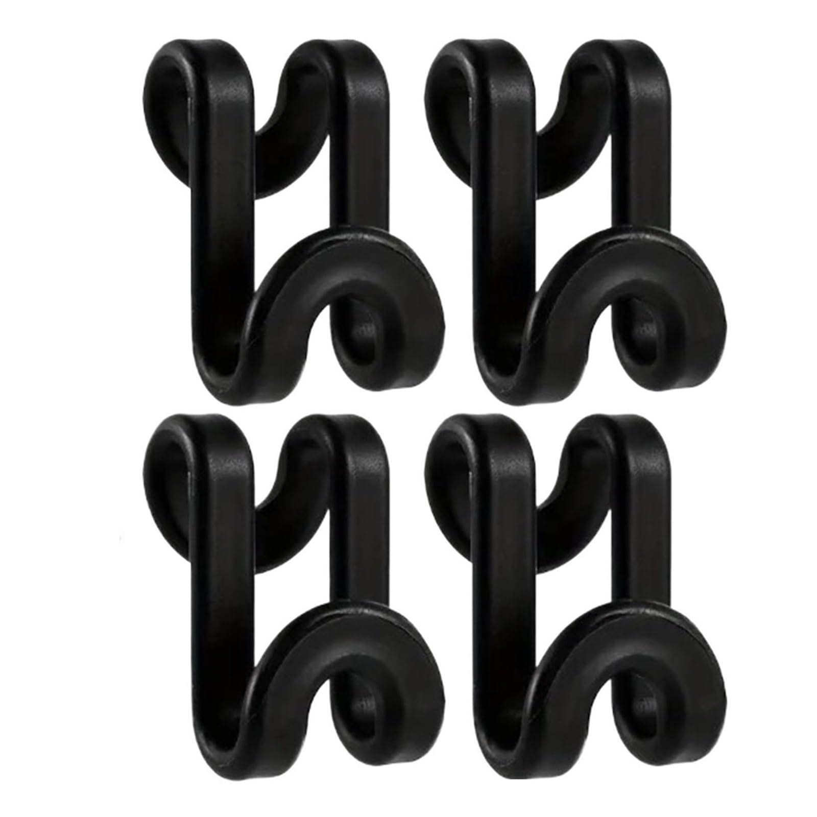 Clothes Hanger Connector Hooks 40pcs 1.6x1.02x0.39inch Heavy Duty Clothes Hanger Connector Hooks Space Saving Cascading Connection Organizer Closet for Wardrobe Storage(Black)