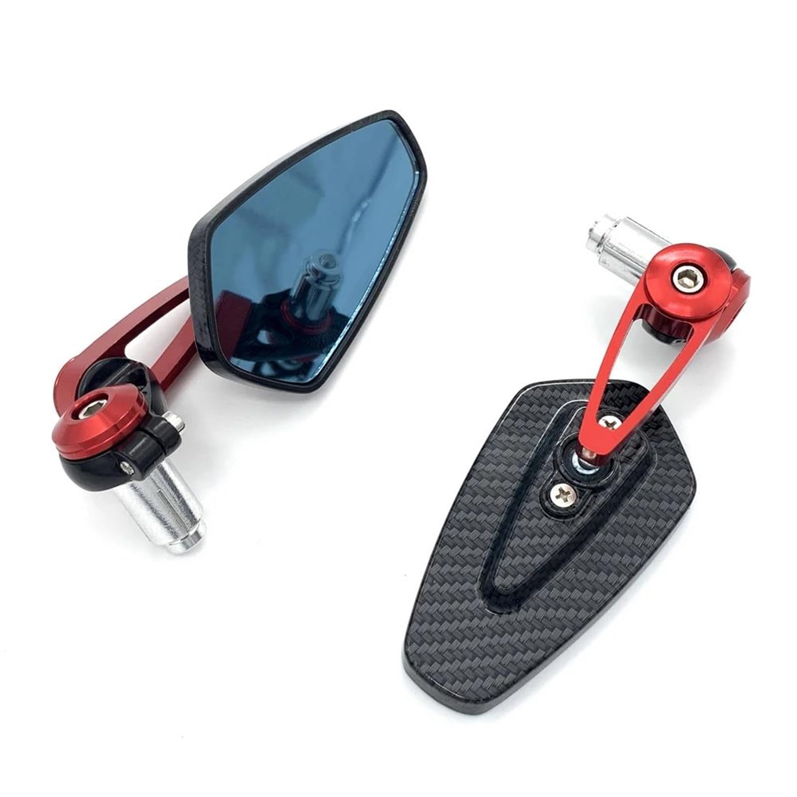 Espejo retrovisor de manillar con cristal antirreflejo rojo para Kawasaki Z800 Z750