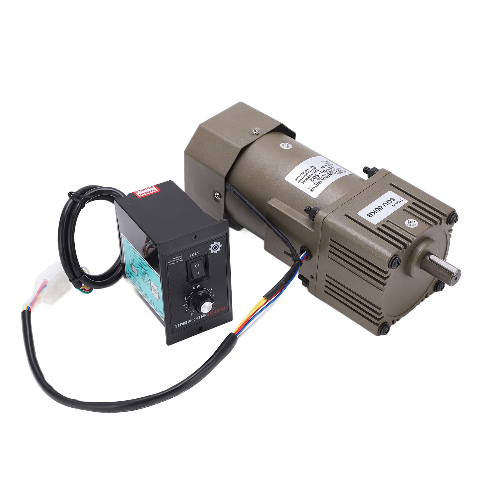 motor asincrono monofasico + Motor de engranaje eléctrico, CA 220V 90W Velocidad ajustable de desaceleración del motor de engranaje asíncrono monofásico(50K)