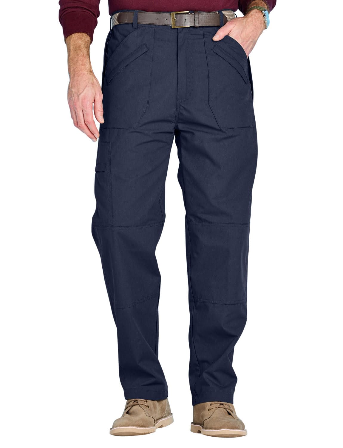 Chums Men's Navy Multi-Pocket Water-Repellent Action Trouser Functional And Durable Pants 46W / 31L
