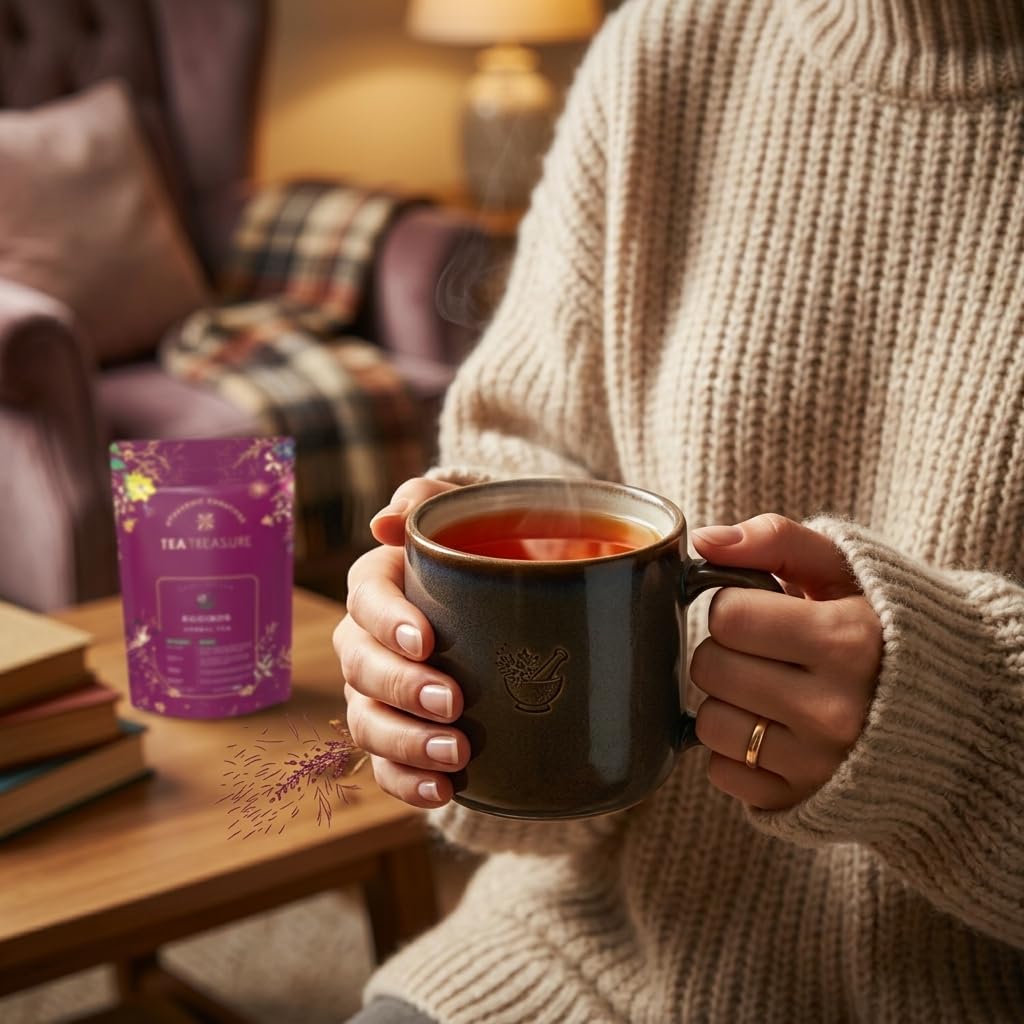 Tea Treasure South African Rooibos Red Tea | Caffeine Free, Rich Antioxidant, helps in Diabetes, Blood Sugar|Improves Skin & Heart Health |Boosts Immunity |50gm 4