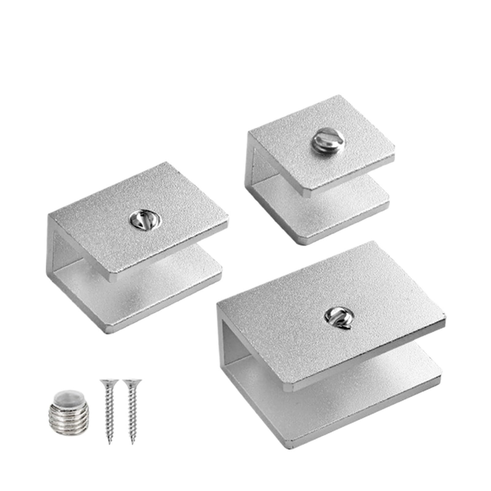 2pcs Glass Clamp Clip Fixed Support Bracket for Shelves, 6-12mm Thick Glass
