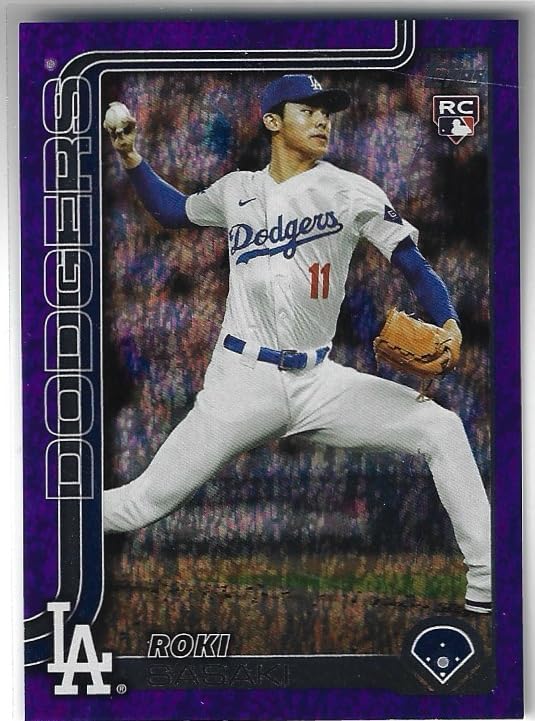 Roki Sasaki Serial Numbered #130/250 Purple Rainbow Foilboard Rookie CardCollectible Baseball Card - 2024 Series Two Baseball Card #558 (Dodgers)
