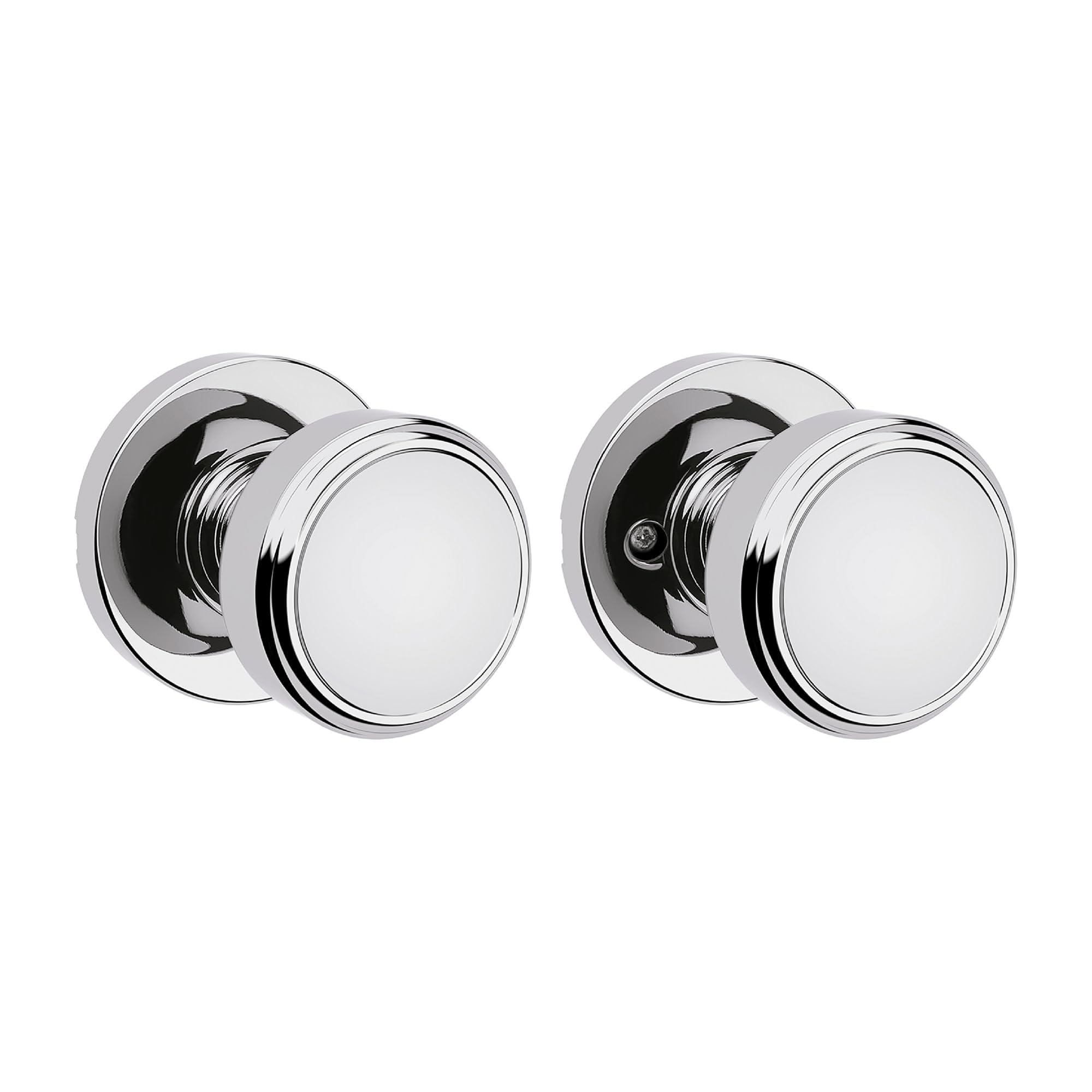 Kwikset Maven Non-Locking Door Knob for Hallway and Closet, Polished Chrome