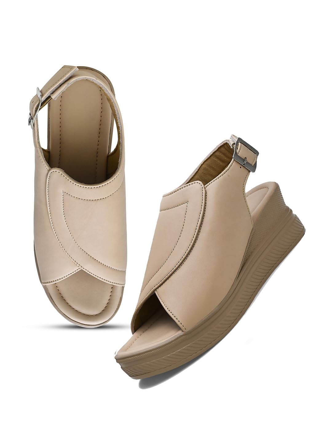 Elegant Wedge Heel Sandals for Women & Girls | Lightweight Slip-On Comfort | Fashion Footwear for Office, Casual & Daily Wear-image-33