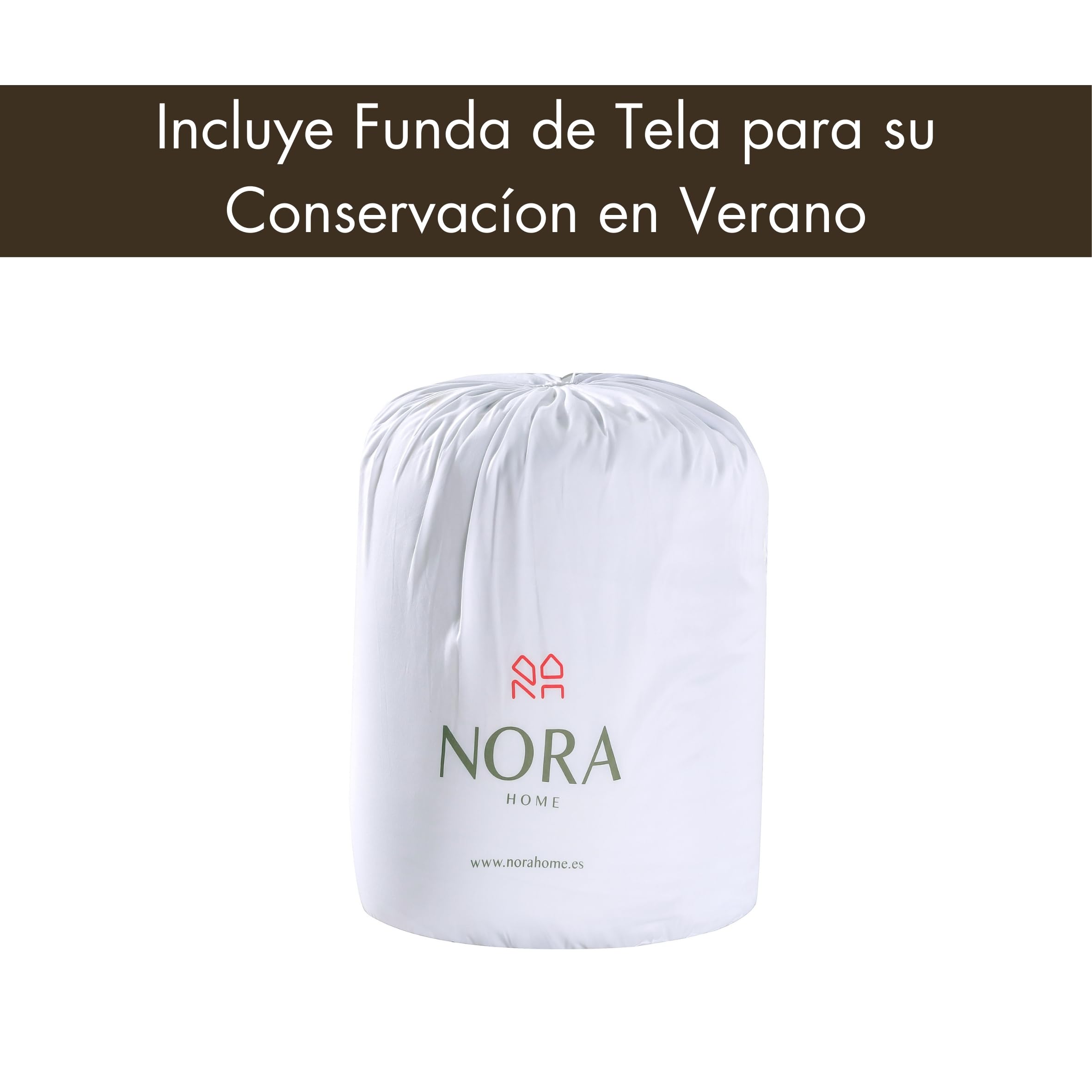 NORA HOME Relleno Nordico Cama 150 4 Estaciones. Conjunto 2 Edredones Antiácaros Fibra 3D. Nivel Térmico hasta 4.5/5. Tacto Plumón. 3 en 1 (125+250=375 gr/m²). Acabado Doble Costura y Bordonado - Duo