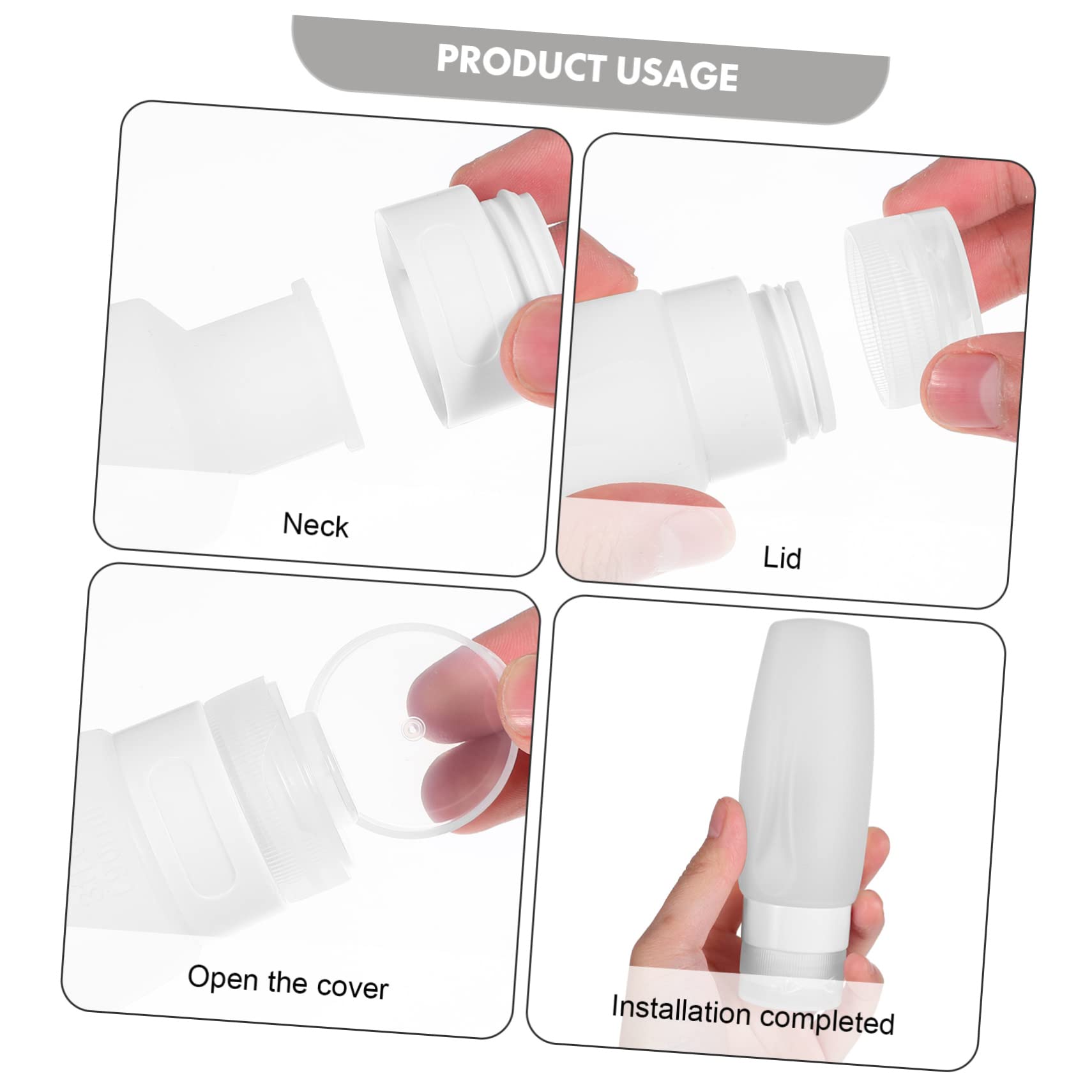 Didiseaon 12pezzi Bottiglie Squeeze Silicone Per Viaggio Contenitori Ricaricabili Per Shampoo Lozioni e Cosmetici Pratiche e Impermeabili Per Toiletries Viaggio