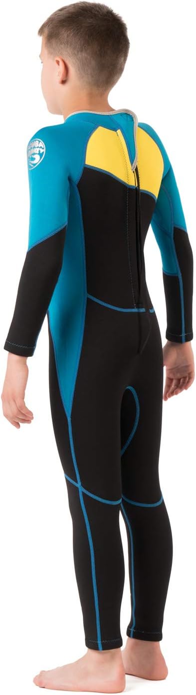 Kids Wetsuit for Boys Toddlers by Scubadonkey | Wetsuit for Kids in 2.5mm Neoprene UPF 50+ | Meets CPSC Safety Requirements