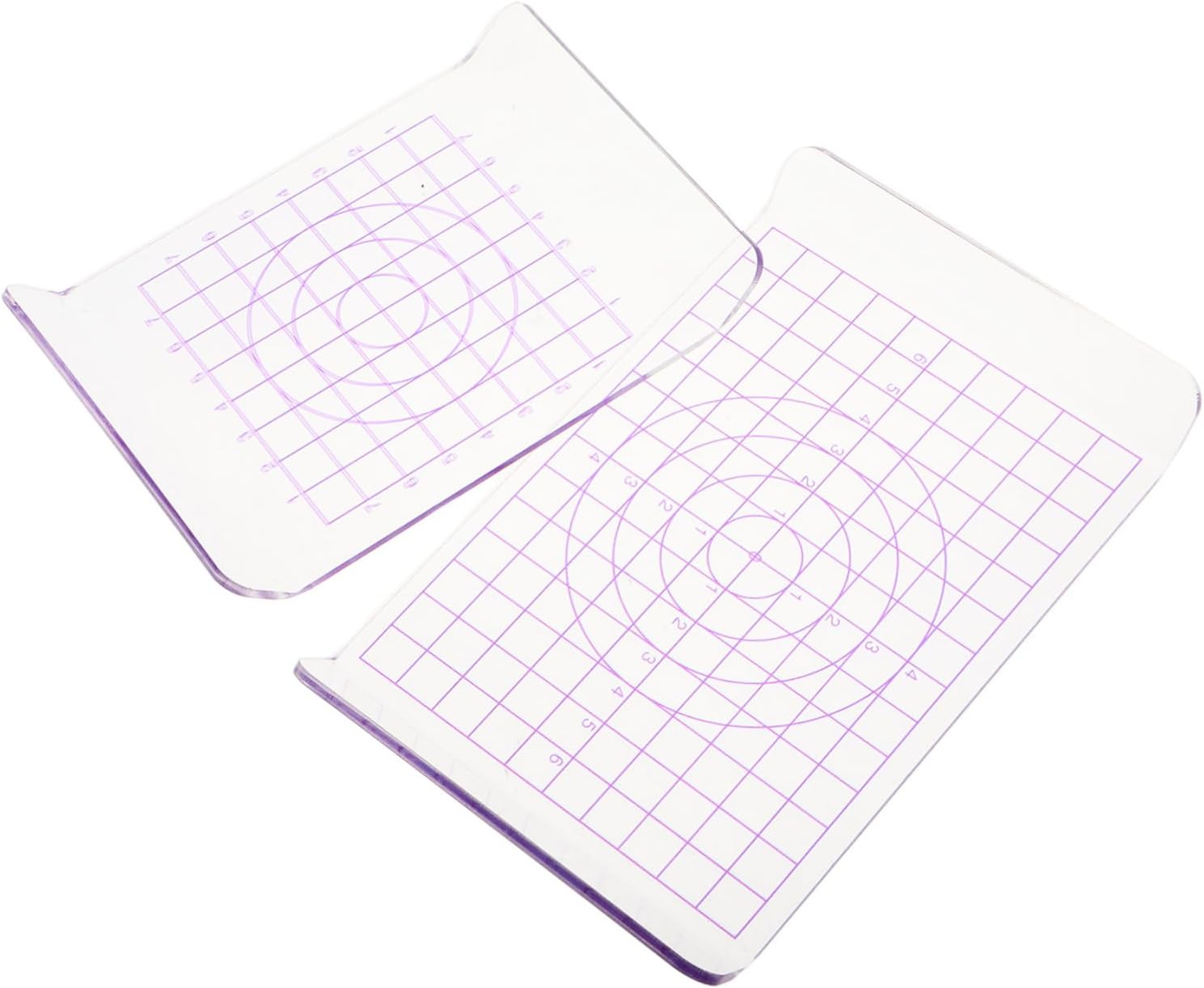 Uonlytech 2pcs Acrylic Clay Press Board Round Corner Pottery Tool for Modeling and Sculpting Includes Shaped Flattening Boards