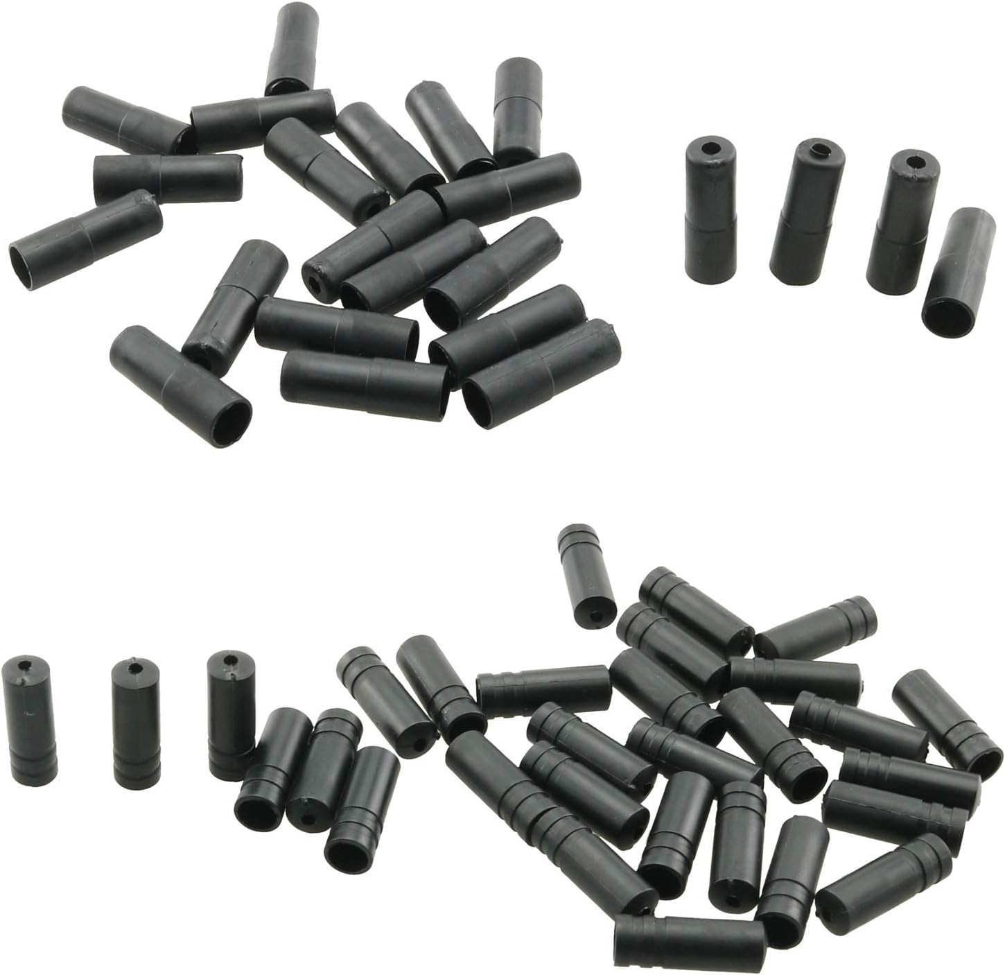 WHYHKJ 200pcs Bicycle Brake Cable End Cap Outer Cable Tube End Tip Cap for MTB Road Bike Shift Brake (100pcs 4mm + 100pcs 5mm), Black