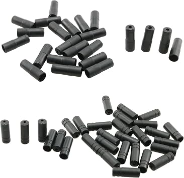200pcs Bicycle Brake Cable End Cap Outer Cable Tube End Tip Cap For MTB Road Bike Shift Brake 100pcs 4mm + 100pcs 5mm, Black