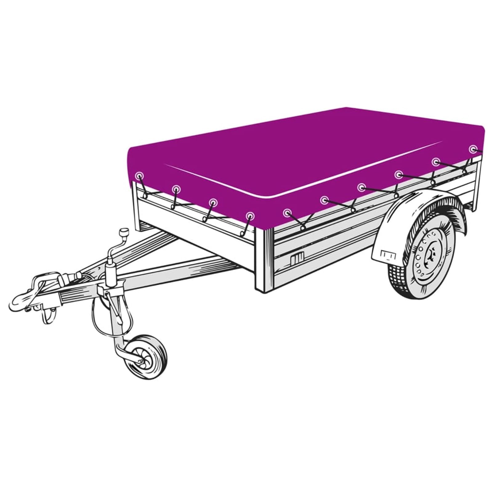 Anhängernetz für Ladungssicherung - Grün, HDPE/Polyester, 500x300cm, universell适用 Model4002089
