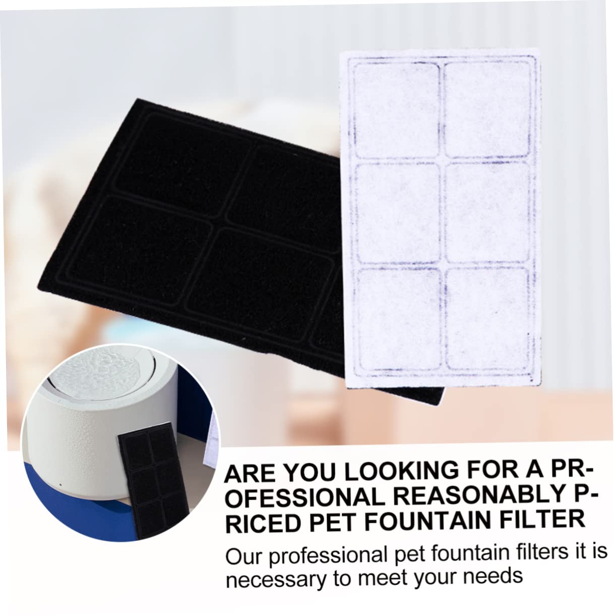 FRCOLOR 12 Piezas Elemento De Filtro Dispensador De Agua Pet Filtros De Fuentes De Agua para Gatos Mascota Y Filtro Fuente De Gato Cachorro Reemplazar Algodón De Carbón Activado