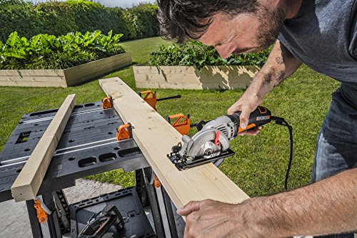 Worx Pegasus 2-in-1 Folding Work Table & Sawhorse, Easy Setup Portable Workbench, 31" W x 25" D x 32" H Lightweight Worktable with Heavy-Duty Load Capacity, WX051 - Includes 2 Clamps & 4 Clamp Dogs by WORX - Image 2