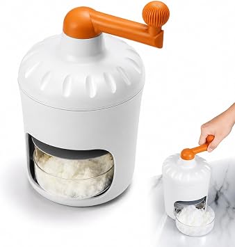 Manual Shaved Ice Machine, Fluffy, Shaved Ice Machine, Manual Type, Shaved Ice Machine, High Efficiency, Anti-Slip, Easy to Use, Portable, Washable, DIY, Commercial Use, Homemade Drink, Kitchen Tools, 1 Ice Box