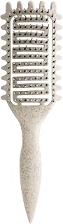 Yingbtr Curl Defining Brush 2024: Vented Curly Hair Brush for Detangling, Shaping & Defining Curls - Less Pulling, All Hair Types (Beige)