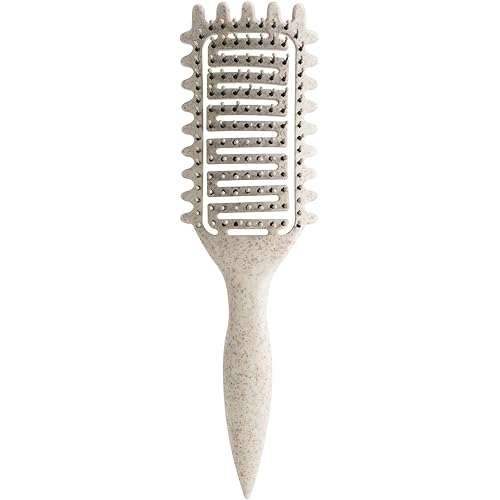 Curl Defining Brush,2024 Curly Hair Brush,Vented Hair Brush for Detangling, Shaping and Defining Curls For Women and Men Less Pulling (Beige)